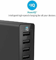 Anker PowerPort 6 – ładowarka sieciowa 60 W, 6 portów USB, czarna