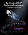 Anker Prime kabel USB-C USB-C 240 W, nylon, 1,8 m, czarny