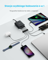 Anker stacja ładująca 6 portów 112 W – 3× USB-C, 3× USB-A, czarna
