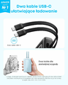 Anker Zolo powerbank 10000 mAh 35 W, dwa kable USB-C, czarny