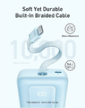 Anker Zolo powerbank 10000 mAh z kablem USB-C, 30 W, biały