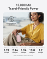 Anker Zolo powerbank 10000 mAh z kablem USB-C, 30 W, niebieski