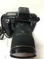 Aparat Canon Eos 5+ obiektyw atx pro 28-70 mm 1:2,6-2,8 widok z przodu z góry