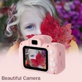 Aparat cyfrowy kamera dla dzieci HD 1080P różowy widok z tyłu