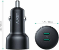Aukey CC-Y10 2-portowa ładowarka samochodowa USB widok wymiarów