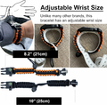 aZengear bransoletka survivalowa paracord z krzesiwem, gwizdkiem i kompasem, 2 szt.