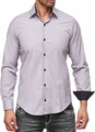Baxboy B-44 koszula męska elegancka slim fit – łatwa w prasowaniu, szara