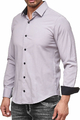 Baxboy B-44 koszula męska elegancka slim fit – łatwa w prasowaniu, szara