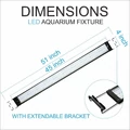 Belka oświetleniowa lampa do akwarium 120-140cm RGB LED nowej generacji widok wymiarów