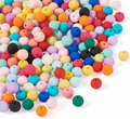 Bestewelry koraliki caramballa gumowane 8 mm, 191 szt. – akrylowe, 14 kolorów