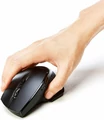 Bezprzewodowa ergonomiczna mysz AmazonBasics GP9-BK widok rozmiaru