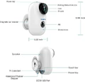 Bezprzewodowa kamera CCTV Vigica ‎A3 zasilana baterią 1080P widok opisu.