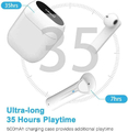 Bezprzewodowe słuchawki douszne G33 Pro Bluetooth 5.0TWS biały widok baterii.