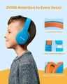 Bezprzewodowe słuchawki nauszne dla dzieci Zamkol ZH100 widok funkcji