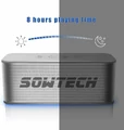Bezprzewodowy głośnik bluetooth Sowtech STBS01 srebrny widok z przodu