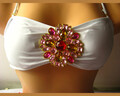 Bikini strój kąpielowy z broszką usztyw miseczki S Victoria’s Secret widok góry