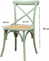 Biscottini krzesło Thonet z jesionu – krzesło vintage, antyczny niebieski