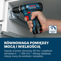 Bosch Professional GSR 12V-15 2x2,0 Ah – wiertarko-wkrętarka z osprzętem 39 szt.
