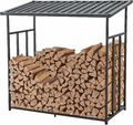 casa.pro 145x143x70 cm – stojak na drewno opałowe z dachem – zdjęcie 3