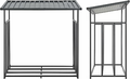 casa.pro 145x143x70 cm – stojak na drewno opałowe z dachem – zdjęcie 5