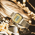 Casio A168WG-9EF Vintage - zegarek unisex cyfrowy, złoty