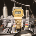Casio A168WG-9EF Vintage - zegarek unisex cyfrowy, złoty