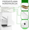 CDF Malwa SS 90 – szafa 2-drzwiowa z szufladami TIP-ON, biała, 90 cm – zdjęcie 4