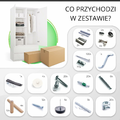 CDF Malwa SS 90 – szafa 2-drzwiowa z szufladami TIP-ON, biała, 90 cm – zdjęcie 5