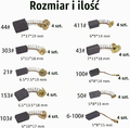 CEMYDEYO Zestaw 40 szczotek węglowych – 10 rozmiarów do elektronarzędzi – zdjęcie 3
