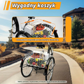 CHIMHOON 26 cali - rower trójkołowy dla dorosłych z koszem, czarny – zdjęcie 4