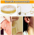 COMNICO łańcuszek jubilerski ze stali nierdzewnej 1,5 mm na szpuli – złoty