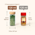 ComSaf słoiczki na przyprawy 120 ml, 24 szt. – szkło, bambusowe pokrywki