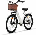 cysum X-City 26 cali - rower elektryczny miejski, zasięg 80 km, biały – zdjęcie 2