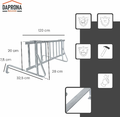 Daprona Zestaw Płotków Przeciwśniegowych 120 cm, srebrny – zdjęcie 2