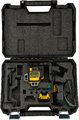 DeWALT DCE089D1G laser 3 x 360 stopni, zielona wiązka 12V – akumulator 2 Ah, walizka