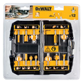DeWALT DT90016-QZ – zestaw 12 frezów do drewna z węglikiem w kasecie