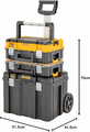 DeWALT DWST83411-1 TSTAK Tower – mobilny zestaw 3 skrzyń na kółkach IP54