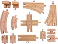 Drewniane tory kolejowe 64 elementy Catschat widok ilości