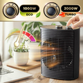 Duronic HV32 Termowentylator 2000 W – mini grzejnik z termostatem, czarny – zdjęcie 3