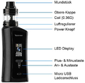 E-papieros Vapioneer Tower 220W Black widok opisu.