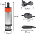 Elektryczna pompa do transportu oleju samochodowego zatapialna 12V 51mm widok wymiarów