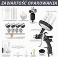 EUMAYES HVLP-4Z – pistolet lakierniczy HVLP z 4 dyszami i kubkiem 600 ml