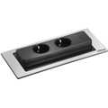 EVOline Backflip – moduł zasilający z gniazdami i USB-C, srebrny – zdjęcie 2