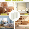 FARYODI panele tapicerowane samoprzylepne 40 x 20 cm, 4 szt. – białe