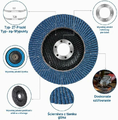 flintronic 10 tarcz listkowych 125 mm do szlifowania, ziarno 40/60/80/120