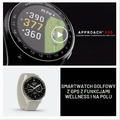 Garmin Approach S50 – smartwatch golfowy GPS, kremowo-złoty, pasek kości słoniowej – zdjęcie 8