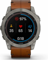 Garmin Fenix 7X Sapphire Solar – zegarek multisport GPS, tytan, pasek skórzany – zdjęcie 3