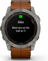 Garmin Fenix 7X Sapphire Solar – zegarek multisport GPS, tytan, pasek skórzany – zdjęcie 8