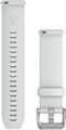 Garmin Quick Release 20 mm – pasek silikonowy, biały, srebrny osprzęt – zdjęcie 2