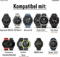 Garmin UltraFit 2 22 mm – pasek nylonowy do zegarka, czarny – zdjęcie 4